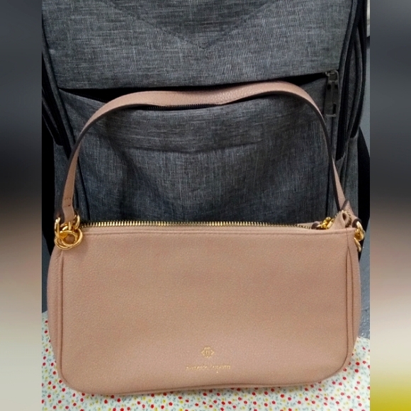 Nanette Lepore Handbags - Nanette Lepore Mini Shoulder Purse Faux Leather Pink Blush Full Zip